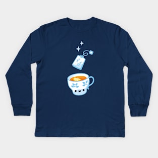 Cute english tea Kids Long Sleeve T-Shirt